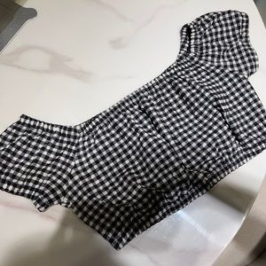 Aritzia x Wilfred Off gingham crop top